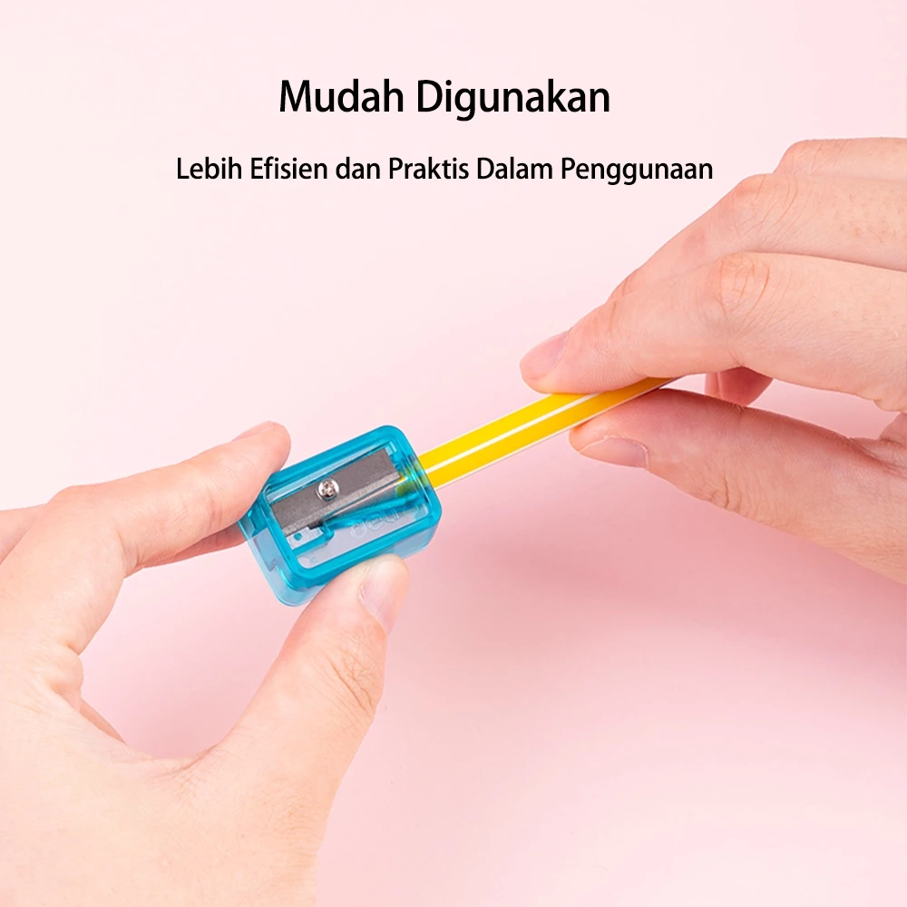 Deli Sharpener / Rautan Pensil Lucu Warna-Warni EH032 EH034 - Gambar 3