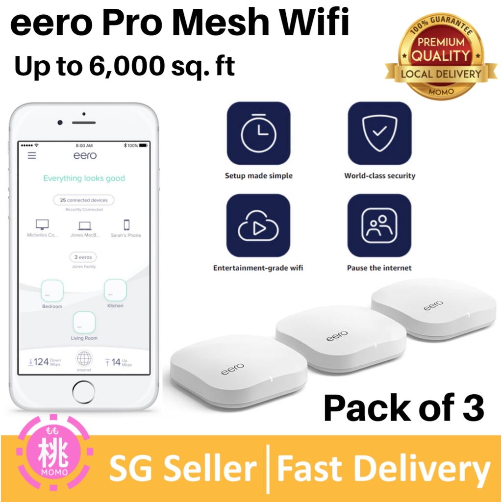 EERO 2nd Generation Mesh Wi-Fi Extender 3 Pack Bundle 2024