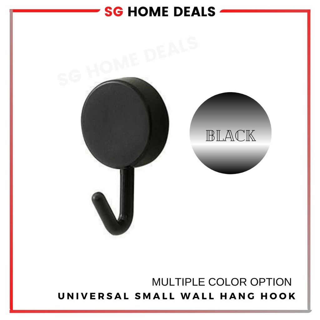 [SG STOCKS] Self Adhesive Colourful Wall Hook/ Strong Sticky/ Key Hook ...