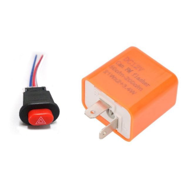 Signal Flasher Motorcycle Adjustable LED Blinker Relay Hazard double ...