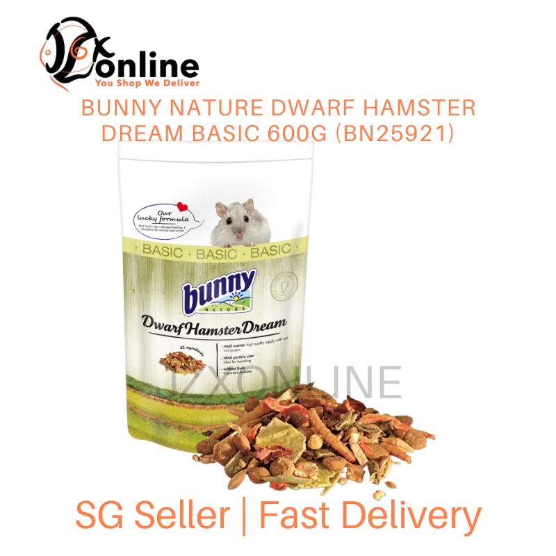 Expiry Mar 2024 BUNNY NATURE Dwarf Hamster Dream Basic 600g   241d2d0e64fd9cd08a26517fc1bb8c12