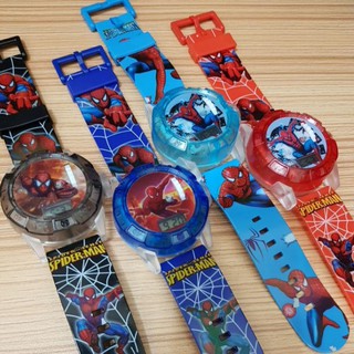 Jam budak Spiderman Avengers Cars watch kids with projection