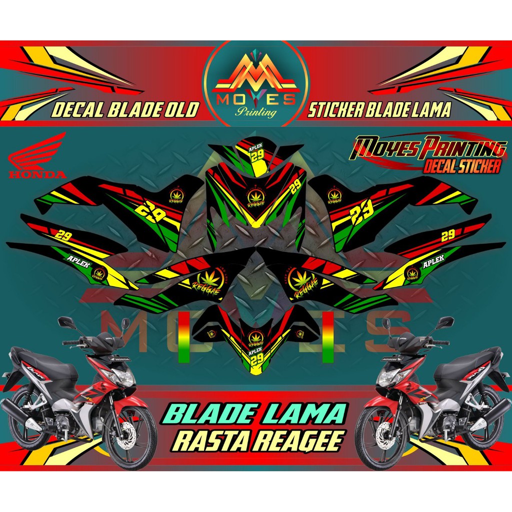 Decal Sticker Honda Blade Sticker Decal Motor Blade 110 Fullbody Decal