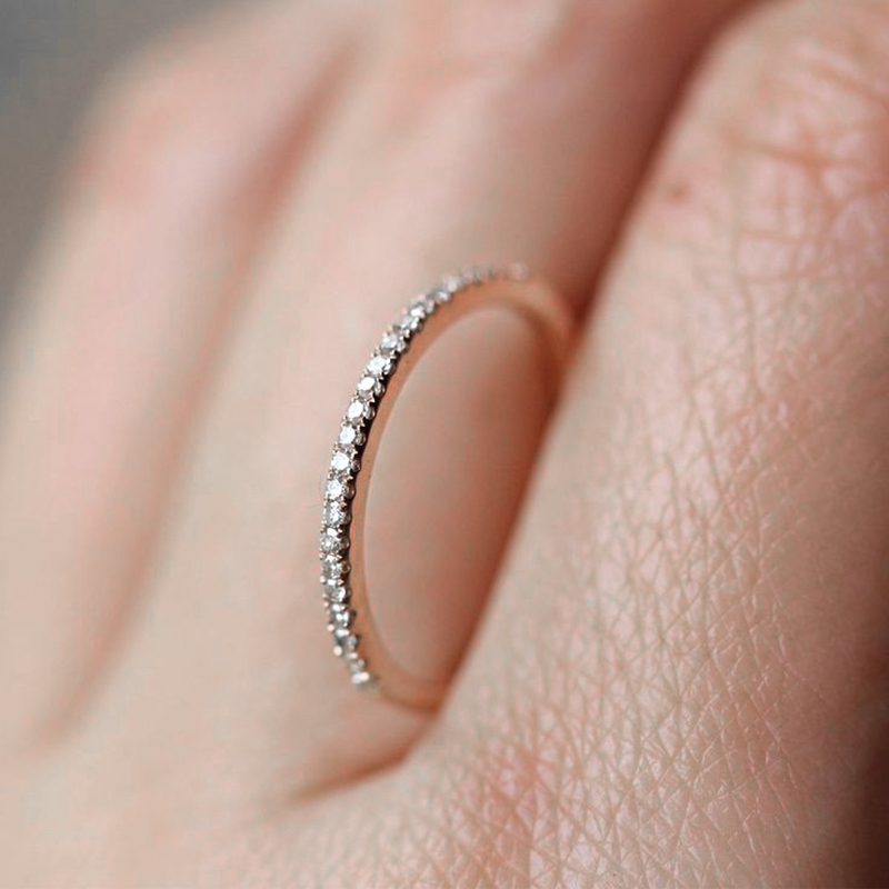 ZHOUYANG Micro Pave Cubic Zirconia Wedding/Engagement Rings Rose Gold Color Fashion Brand Crystal Ring Jewelry For Women R132