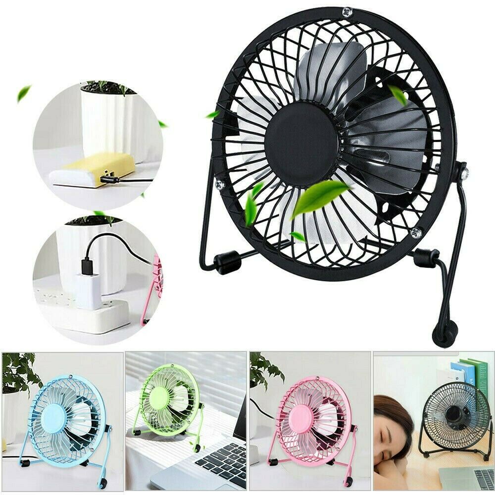 Mini USB Desk Fan Quiet Personal Cooler Portable USB Powered Small