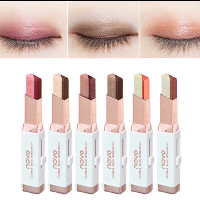Eyeshadow Glitter Stick Pencil Nude Novo Double Color Shopee Singapore