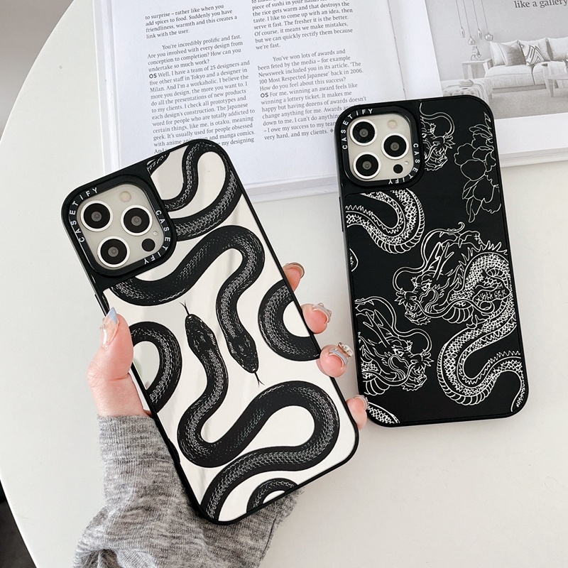 Black Kingsnake CASETiFY Dragon Case For iPhone 15 14 Plus 14Pro 11 12