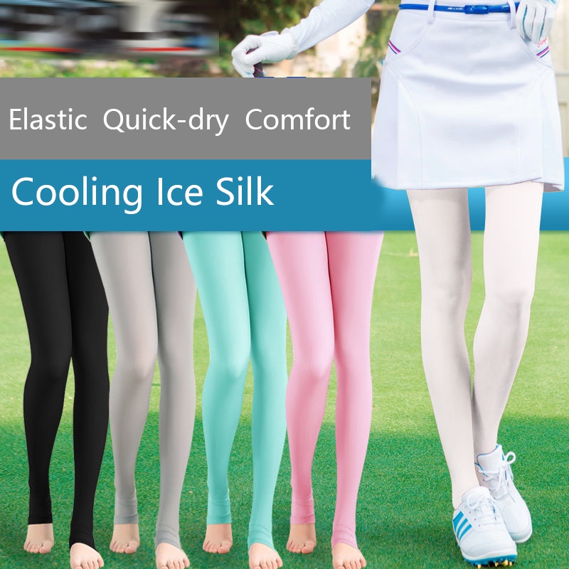 Silk Stocking Trousers, Golf Sunscreen Socks, Golf Leggings Women