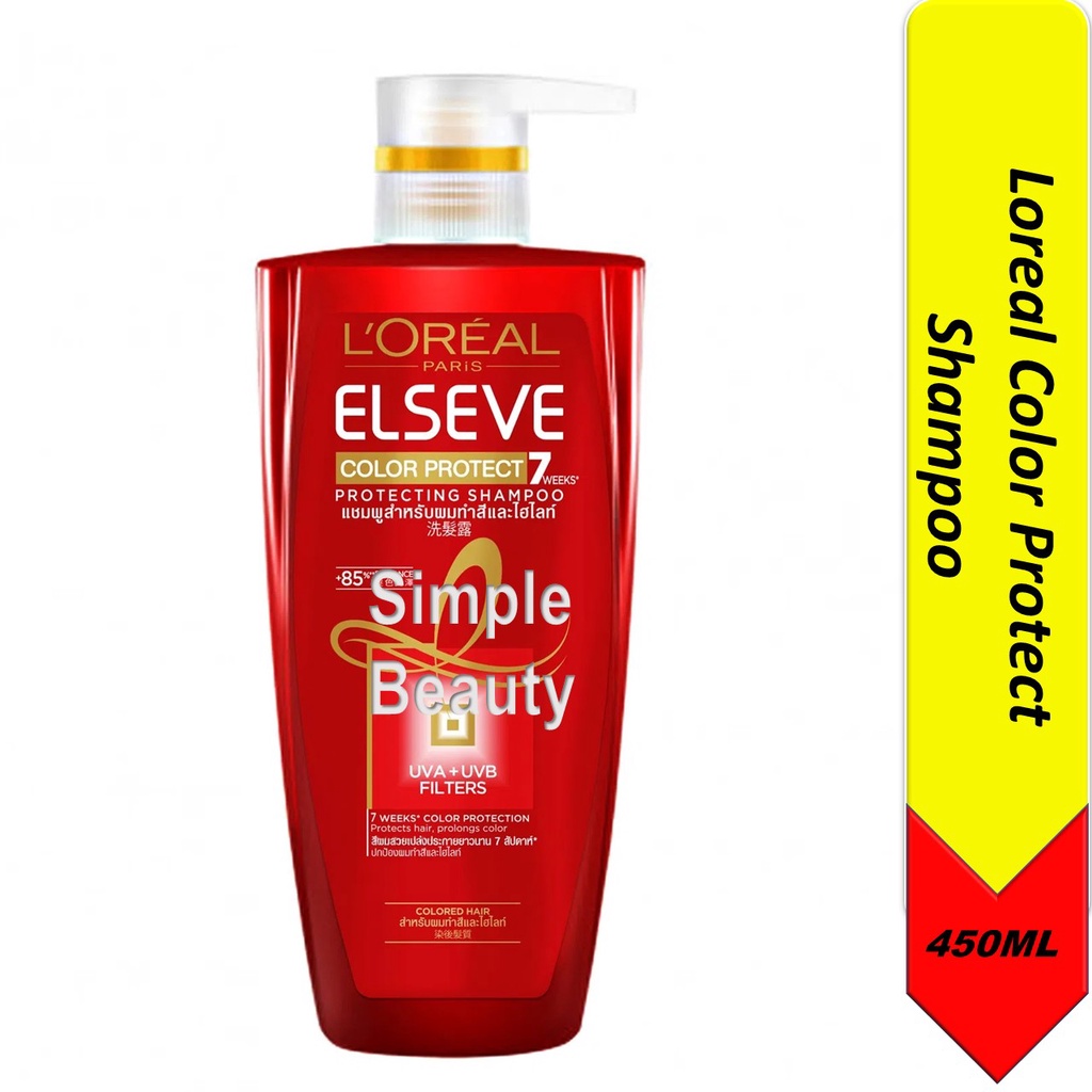L'Oreal Paris Elseve Color Protect Shampoo, 450ml | Shopee Singapore