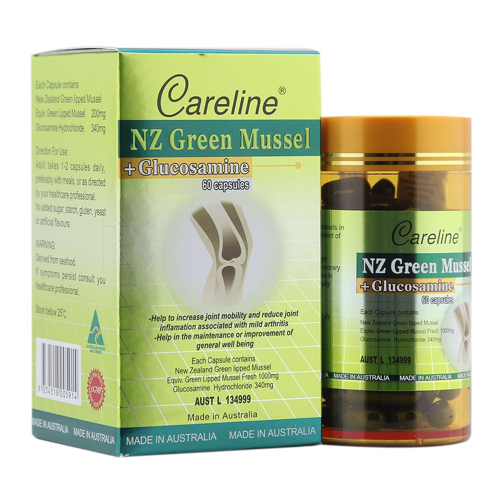 Careline NZ Green Mussel Osteoarthritis Pain Relief Oral Tablets