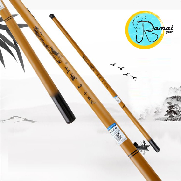 Joran Tegek Impor Bamboo 720 Fiber High Grade Action Soft Medium - Gambar 2