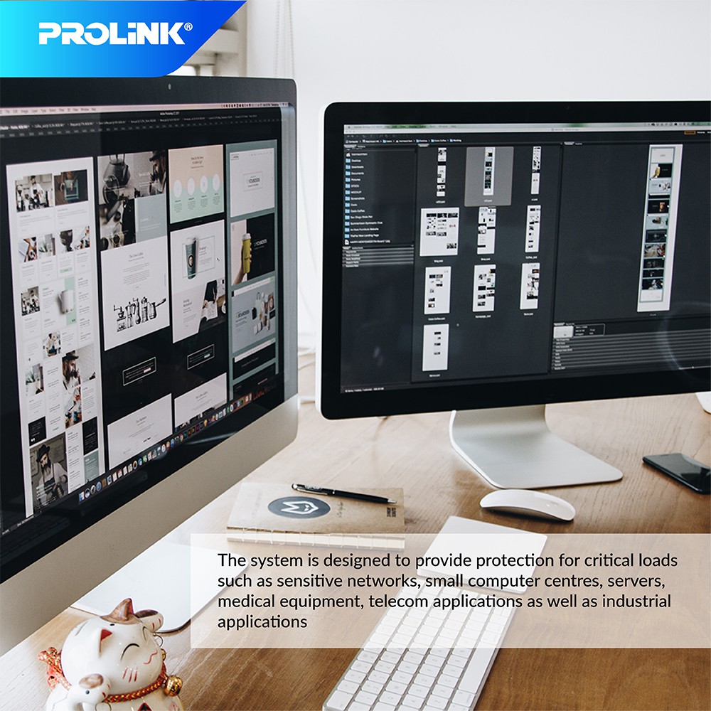 Prolink Online UPS PRO803QS 3000VA 3000Watt Uninterruptible Power Supply+Power Backup+Stabilizer - Gambar 3