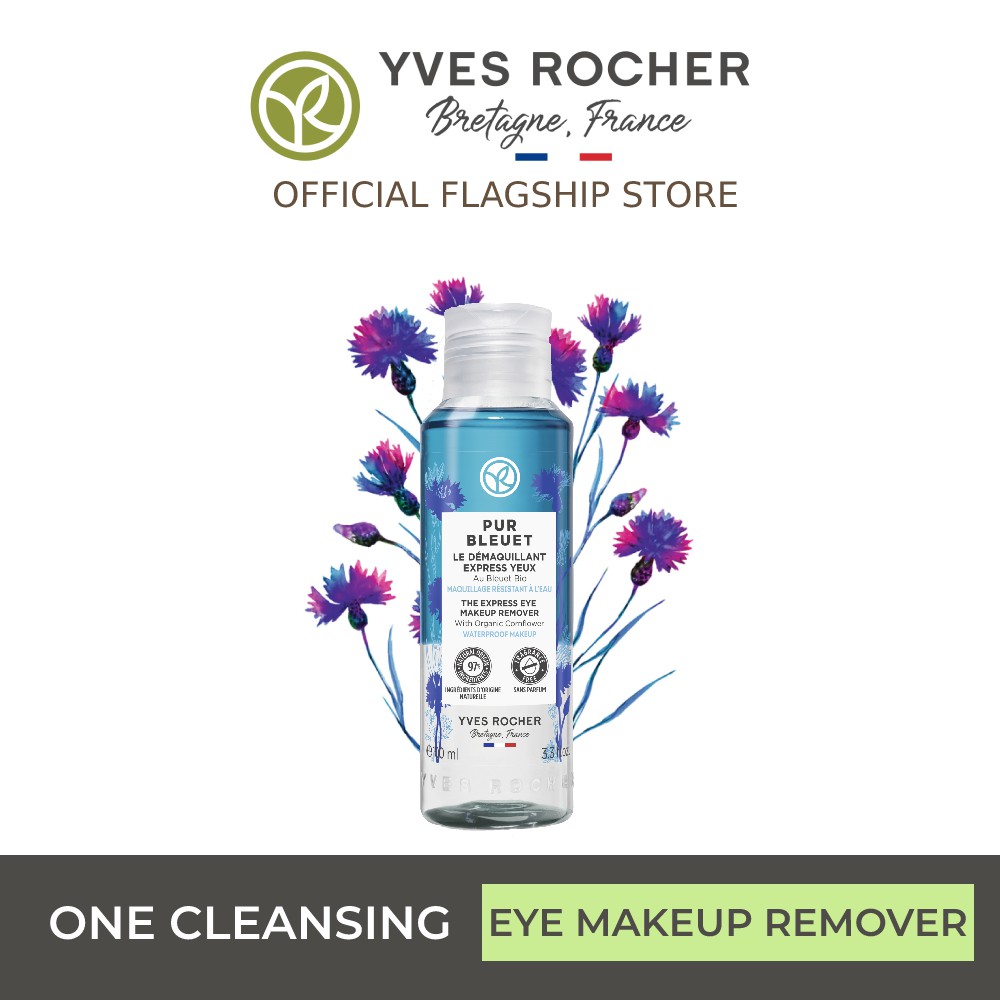 Yves Rocher Pure Bleuet Express Eyes Makeup Remover 100ml Shopee
