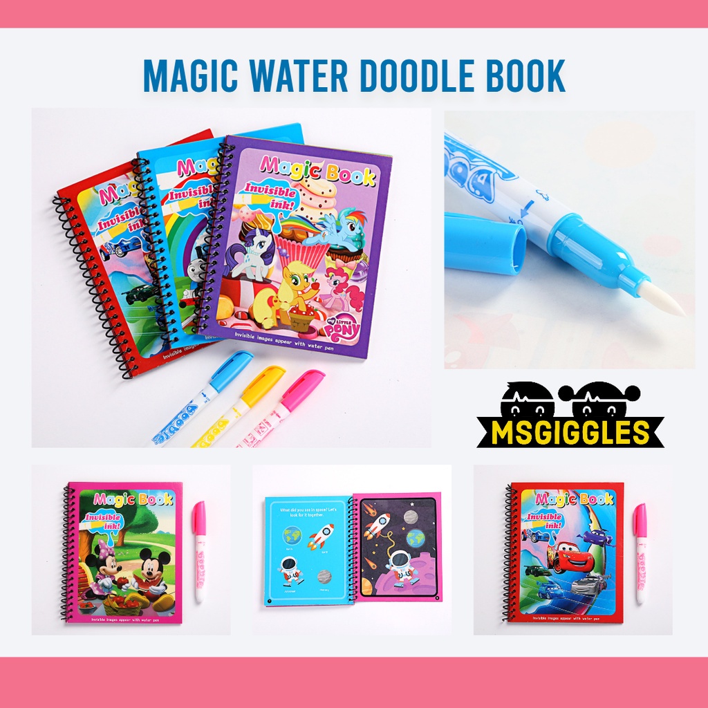 MsGiggles Magic Water Coloring Book For Kids Birthday Goodie Bag Gift Set Children Day
