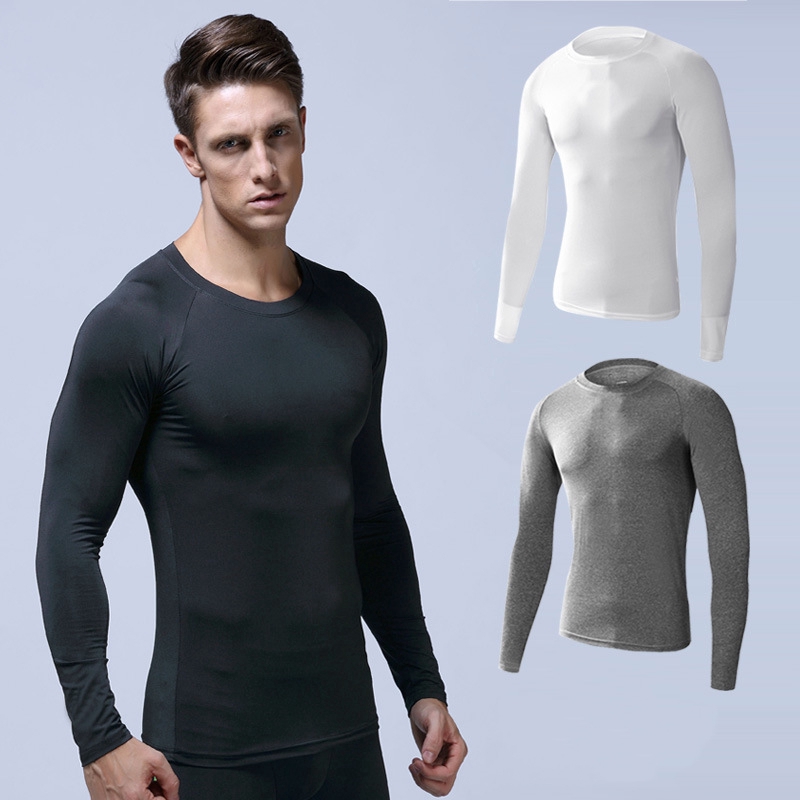 Professional Men Compression Fitness Long Sleeve Breathable PRO Sport ...