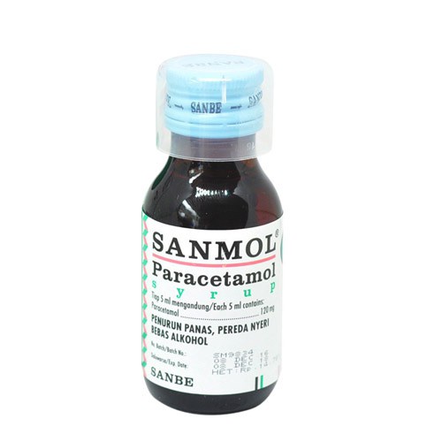 ( 1 Botol ) Sanmol Paracetamol Sirup 60ml / Penurun Panas / Demam - Gambar 2
