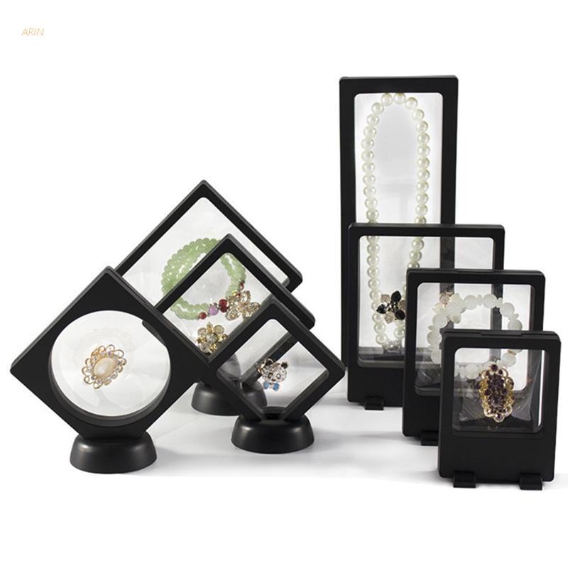 ARIN PE Thin Film 3D Floating Coin Display Frame Holder Box Case Black ...