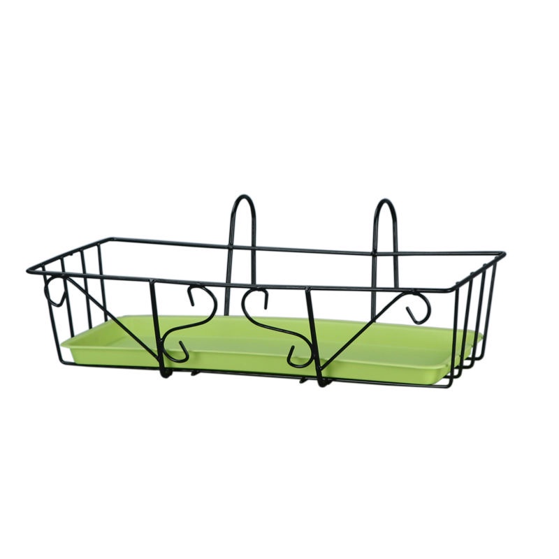 Simple Hanging Flower Stand Balcony Railing Outdoor Rectangular ...