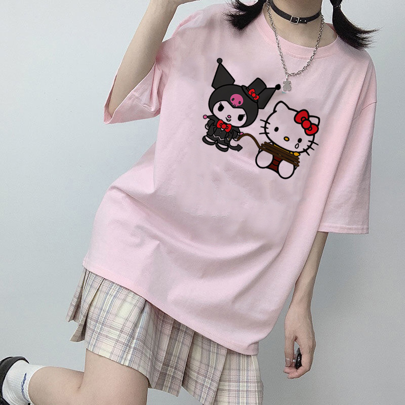 Cartoon Kuromi Lady T-shirt Big Size New Summer Fashion Harajuku ...