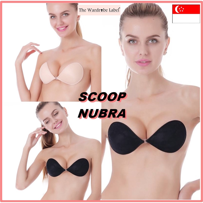 SG SELLER - TWL] Nubra Scoop Stick On Seamless Adhesive Bra Nipple Tape