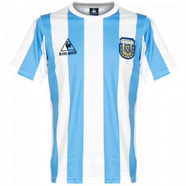 Brand New Argentina Le Coq Sportif 1986 Home Retro Football Jersey UK Imported Shopee Singapore