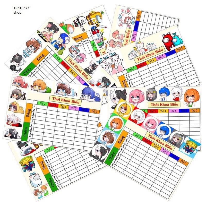 Timetable with peel-and-stick adhesive in many designs to create ...