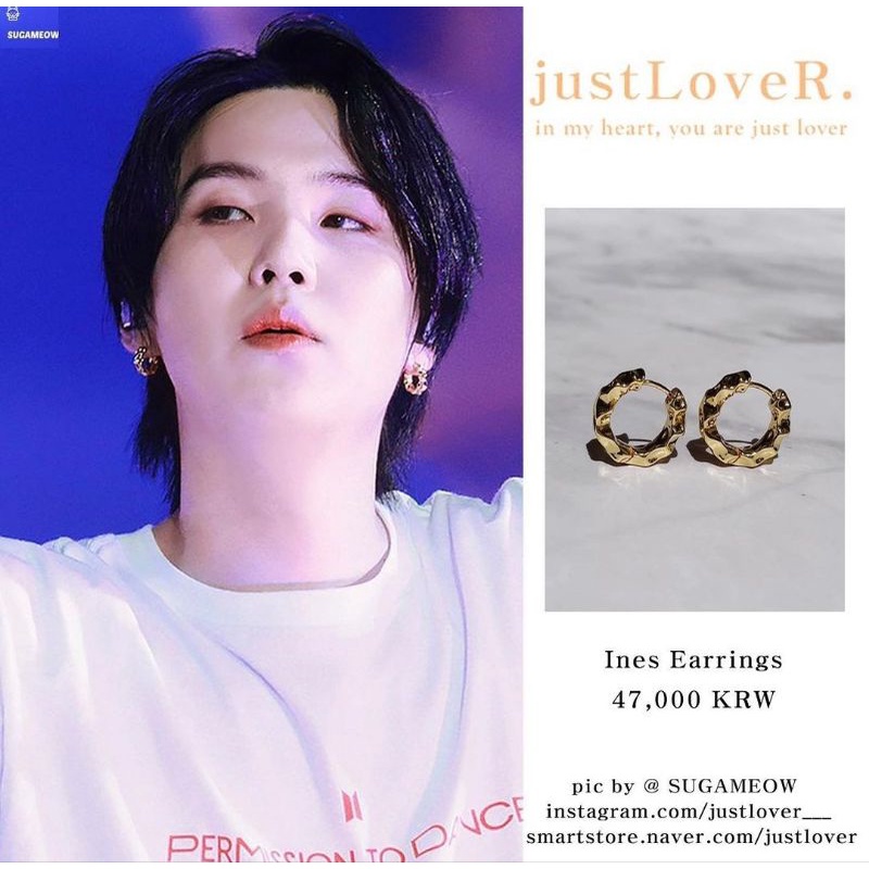 ★BTS SUGA着用★【justLoveR】★Freya Earring.s★ Qoo10] justLoveR. bts suga着用 Freya Ear
