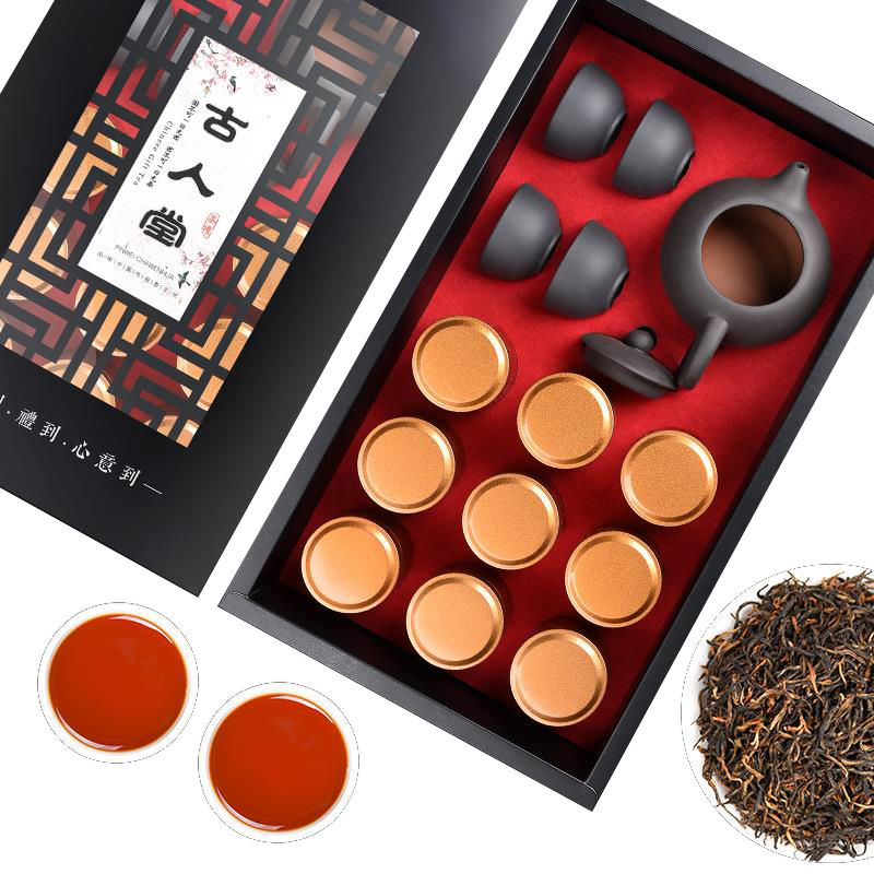 🔥古人堂铁观音茶叶红茶礼盒装🔥 Gurentang Tieguanyin tea Jinjunmei black tea Tea set