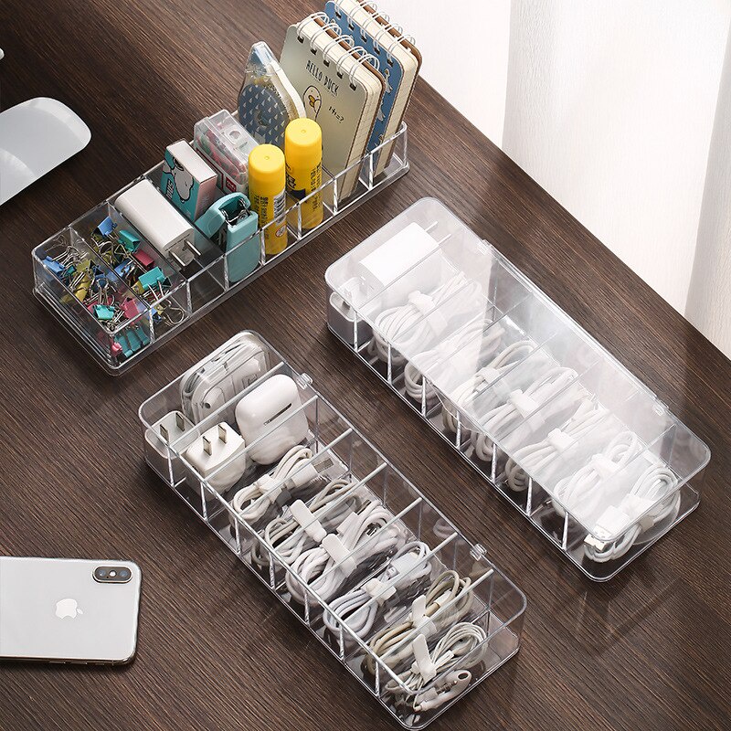 EISHO Cable Organizer Data Storage box Desktop Charging Boxes Wire ...