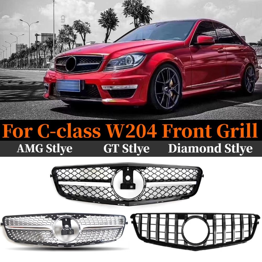 Front Bumper Grille For Mercedes Benz W204 Grill C Class 2007-2014