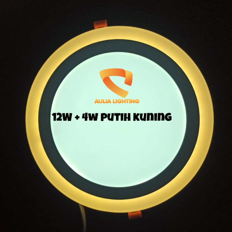 PUTIH Downlight 2 Color MOTIF 16W 12W+4W White Yellow LIST 3-STEP ...