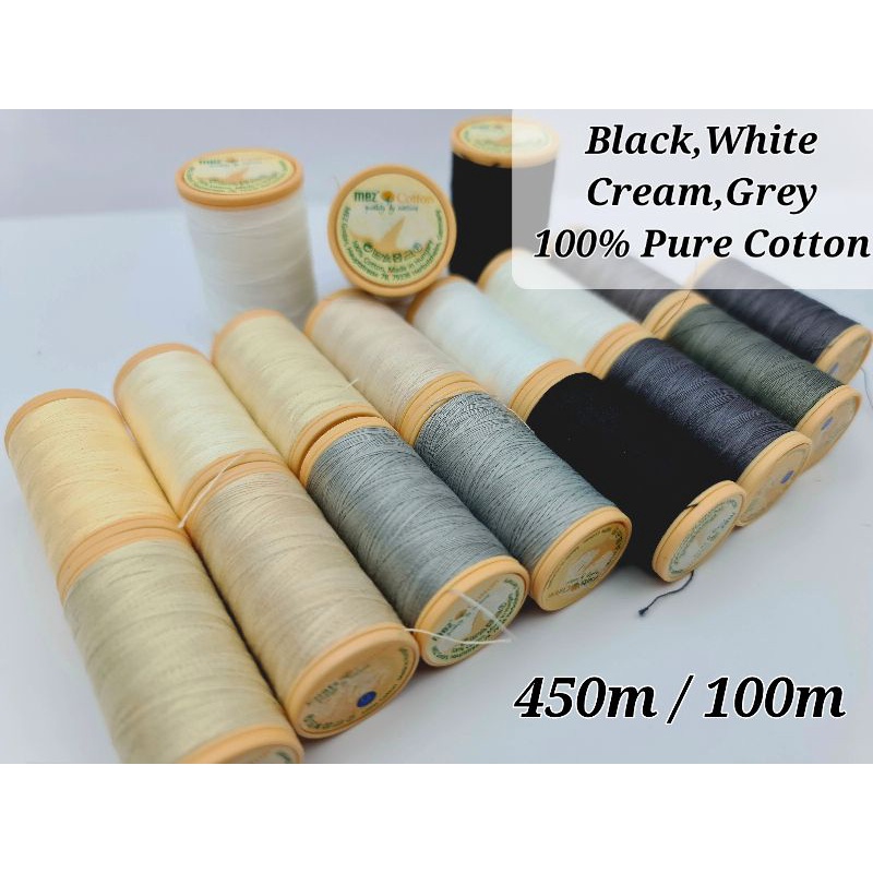 Coats Mez 100% Cotton Sewing Quilting Thread -100m/ 450m (Black
