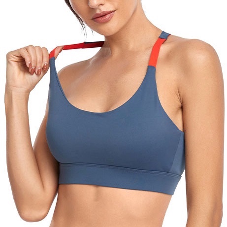 Fit.HER New Laser Burned High-intensity Sports Bra Shockproof Running Gathered Back Fitness Yoga Clothes Underwear