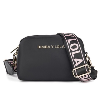 Bimba Y Lola Small Leather Crossbody Bag in Black