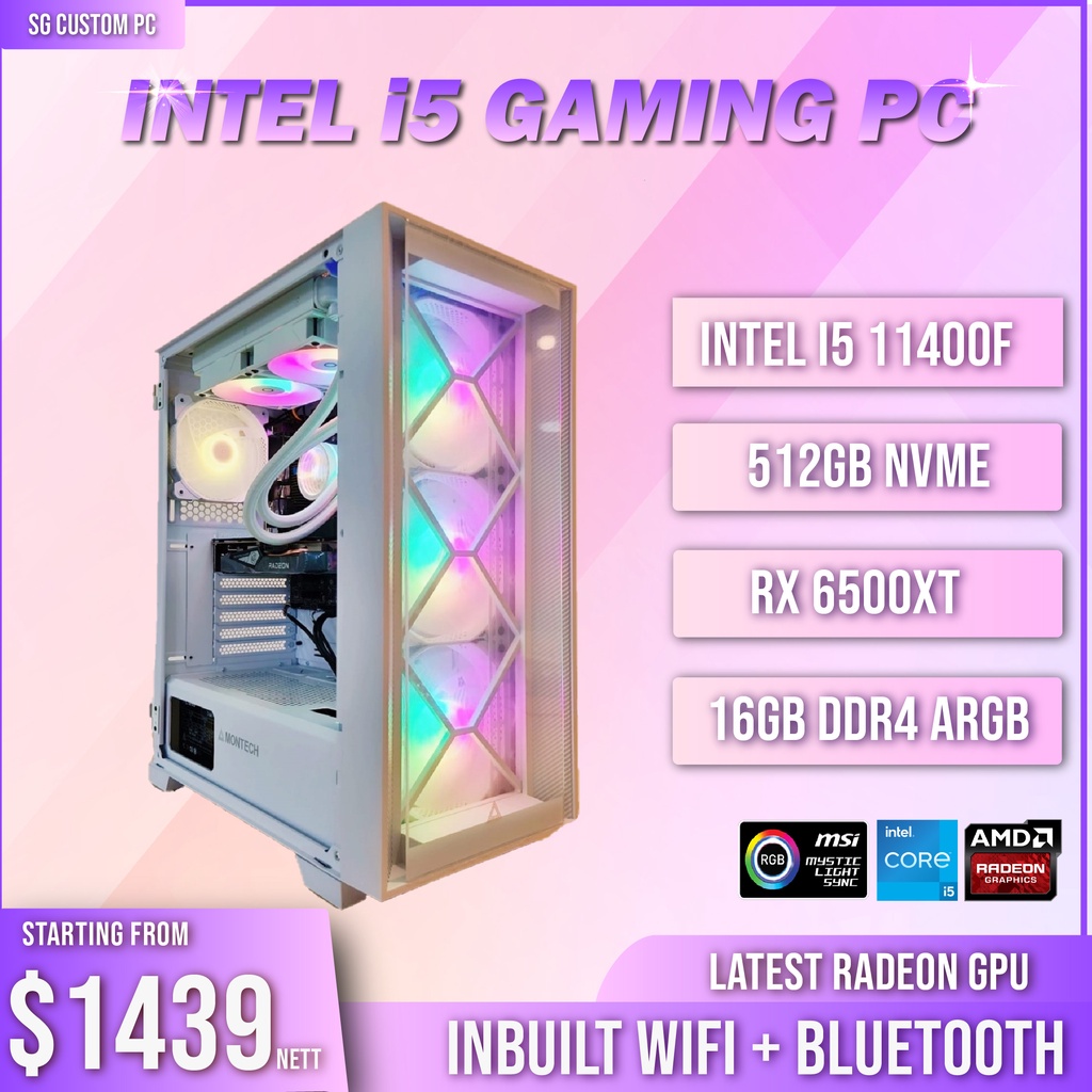 Intel Gaming Desktop - Intel i5 11400F infinity Gaming PC
