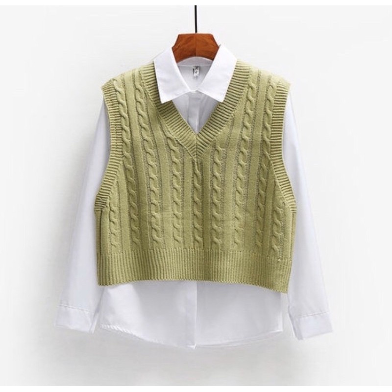 Delia knit vest  Shopee Singapore