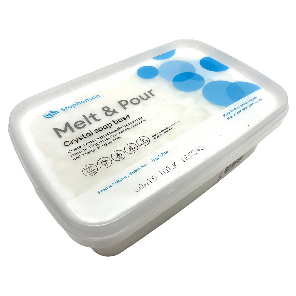 Stephenson Melt & Pour Crystal Goat's Milk Soap Base 1kg FCR0240