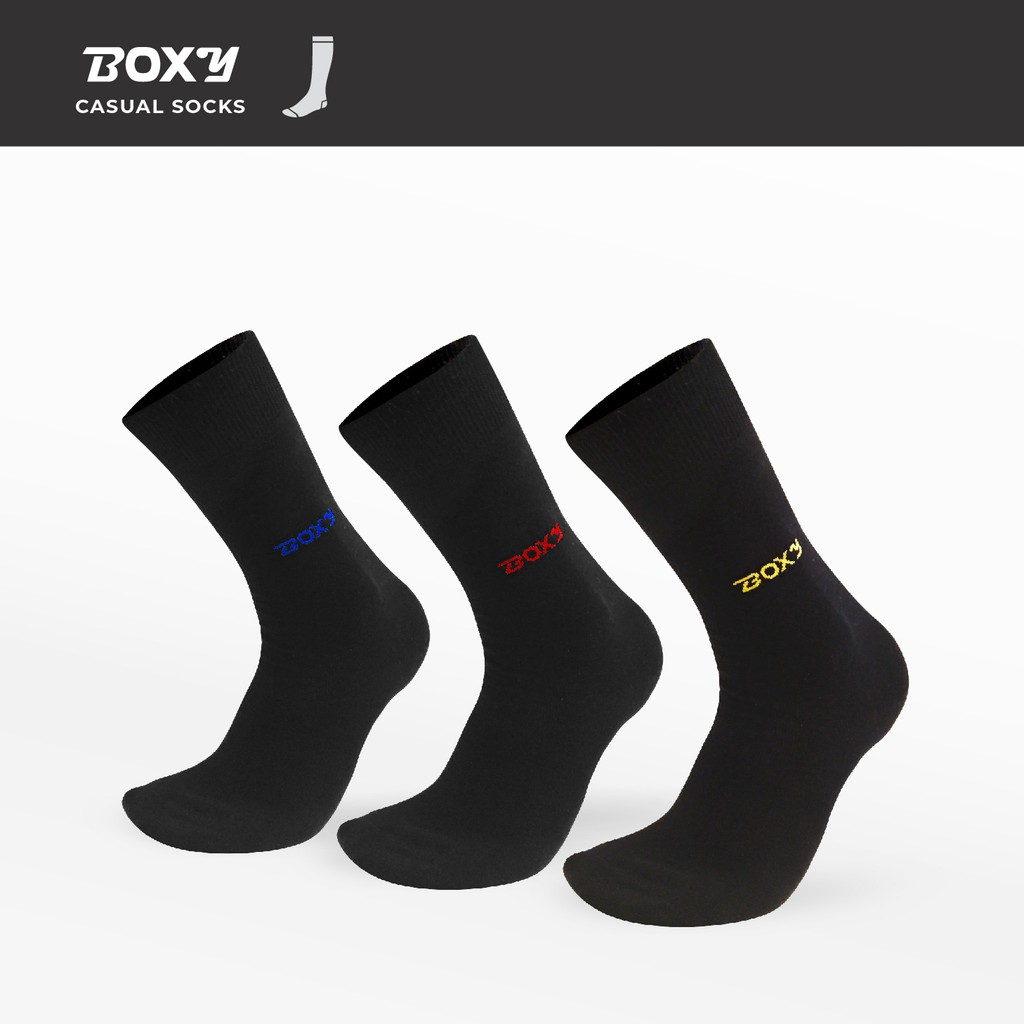 Boxy Men's Black Business Socks (1pair) Shopee Singapore