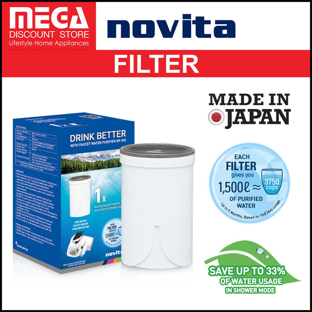 NOVITA FAUCET WATER PURIFIER FILTER FOR NP200/NP180 Shopee Singapore