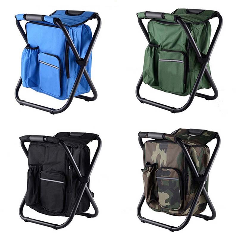Portable Folding Camping Chair Backpack Outdoor Multi-functional