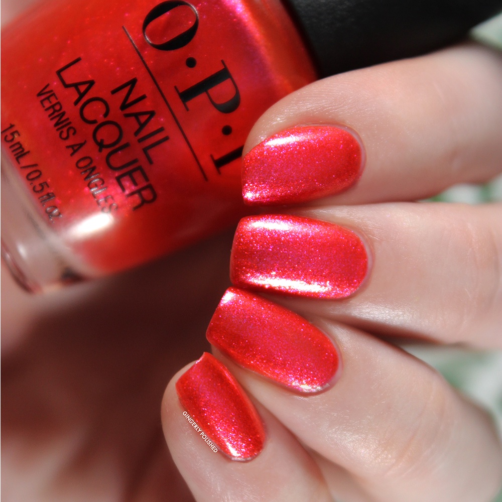 Opi red deals shimmer nail polish