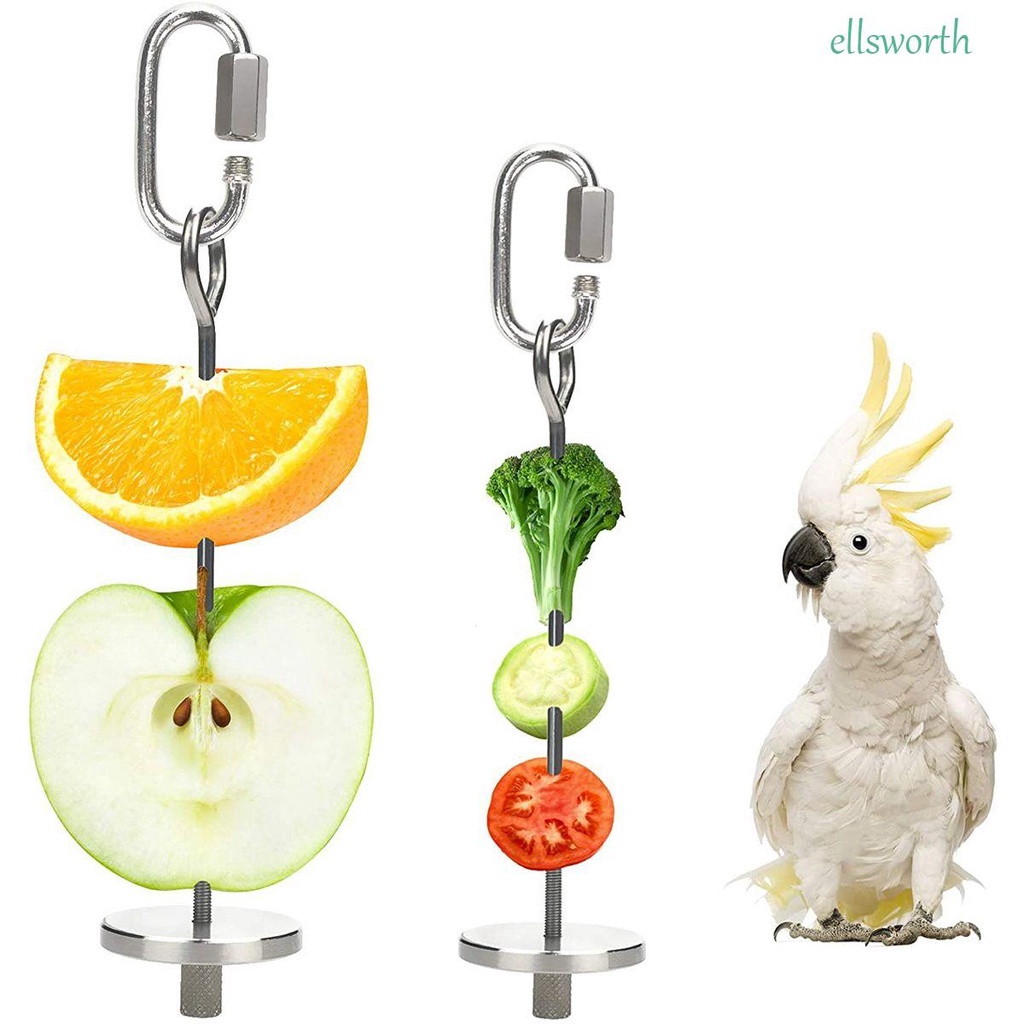 ELLSWORTH Budgie Bird Food Holder Cockatiel Vegetable Skewer Fruit