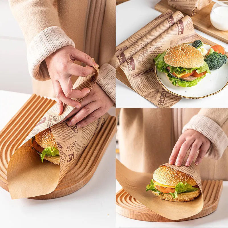 30pcs Bunny Printed Food Wrapping Paper, Sandwich Wrap Paper For Grease  Resistance, Perfect For Rice Ball, Handheld Cake, Hamburger, Fries, Etc.