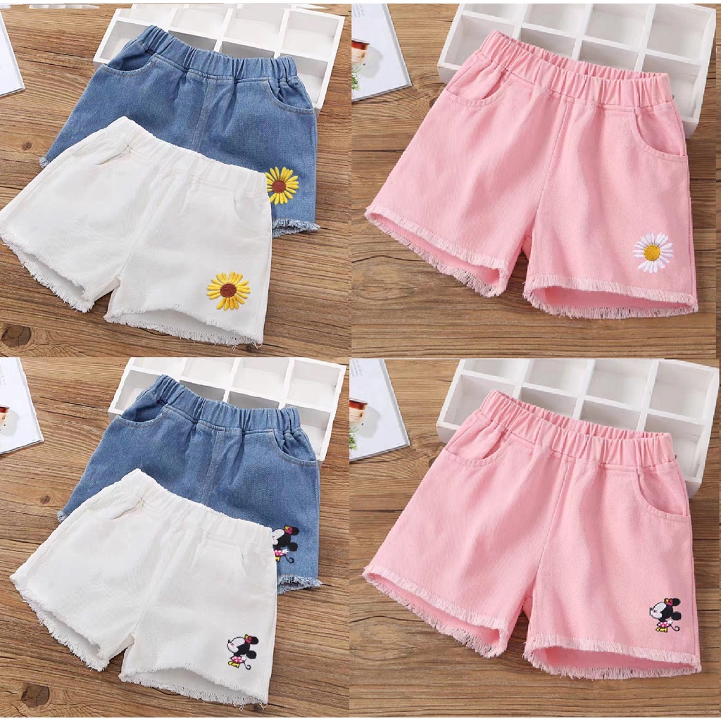 Girls in sale cotton shorts