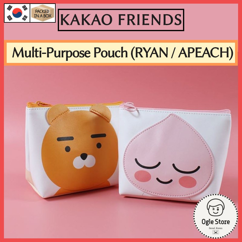 Kakaofriends Multi Purpose Pouch Ryan Apeach Make Up Pouch Multi Purpose Korean Stationery 6420