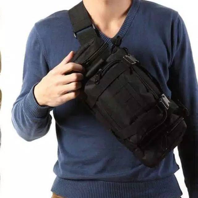 Tactical sling bag online shopee