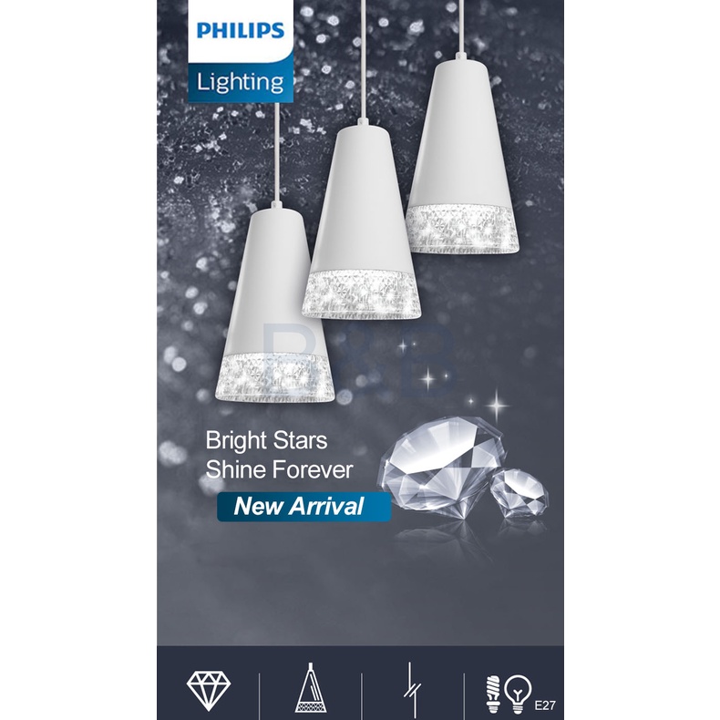 44015 Philips Dining Pendant Light Three Header Modern Simple Room Dining Table Creative ...