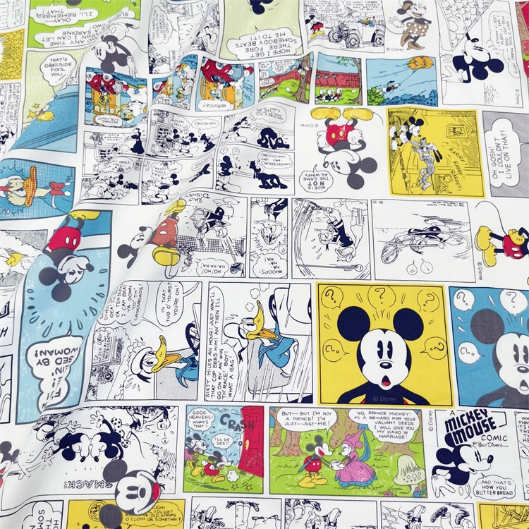 Width 63‘’ 100% Cotton Fabric Mickey Mouse Donald Duck Design Fabric ...