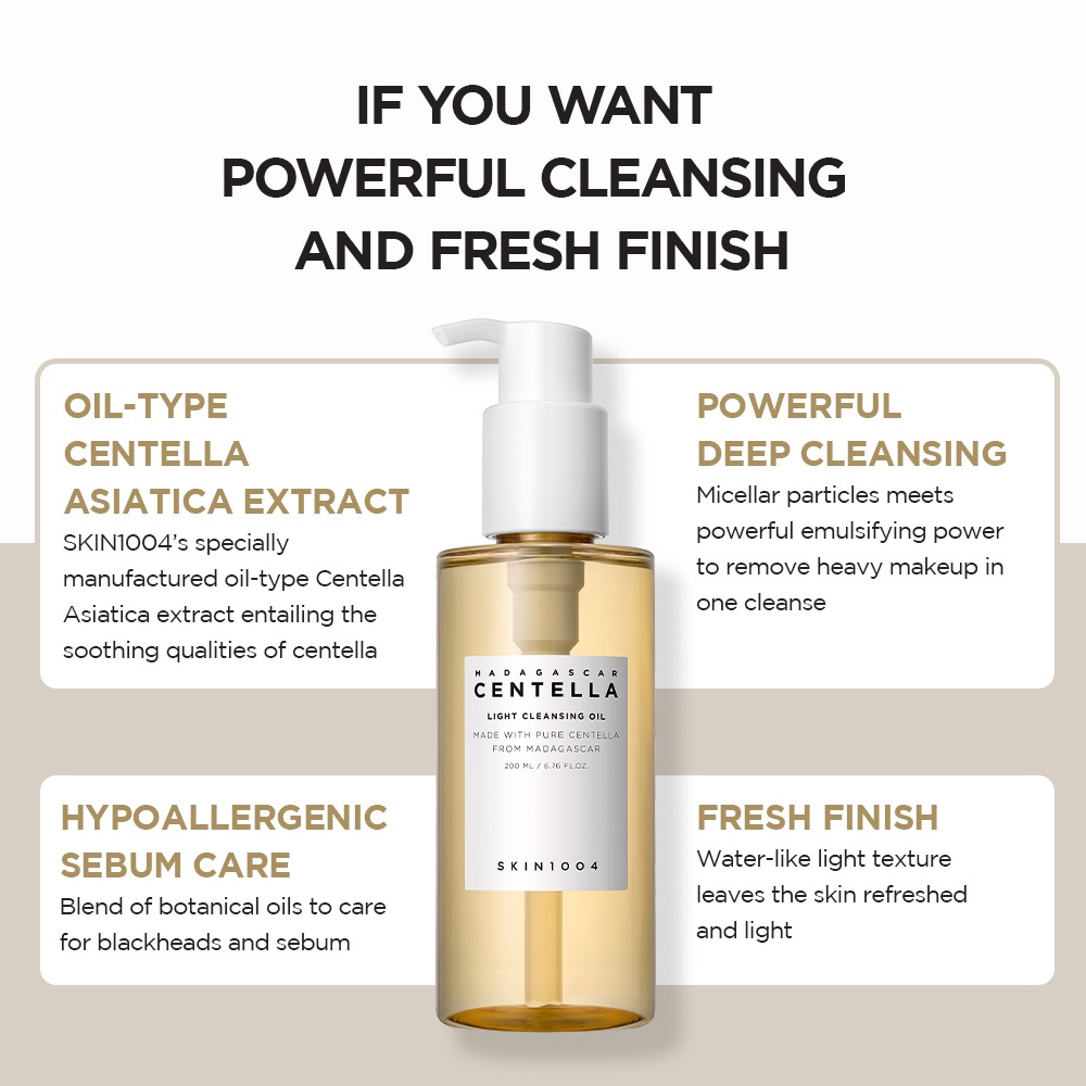 SKIN1004 Cleansing To Soothing Set (Centella Ampoule 100ml + Toning Toner 210ml + Soothing Cream 75ml + Cleansing Oil 200ml) - Gambar 3