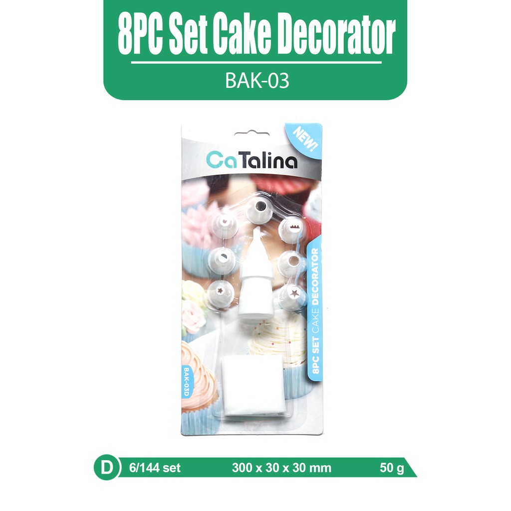 Spuit Dekorasi Kue 8 Pcs Icing Pipping Bag Set + Spuit Cake - Gambar 3